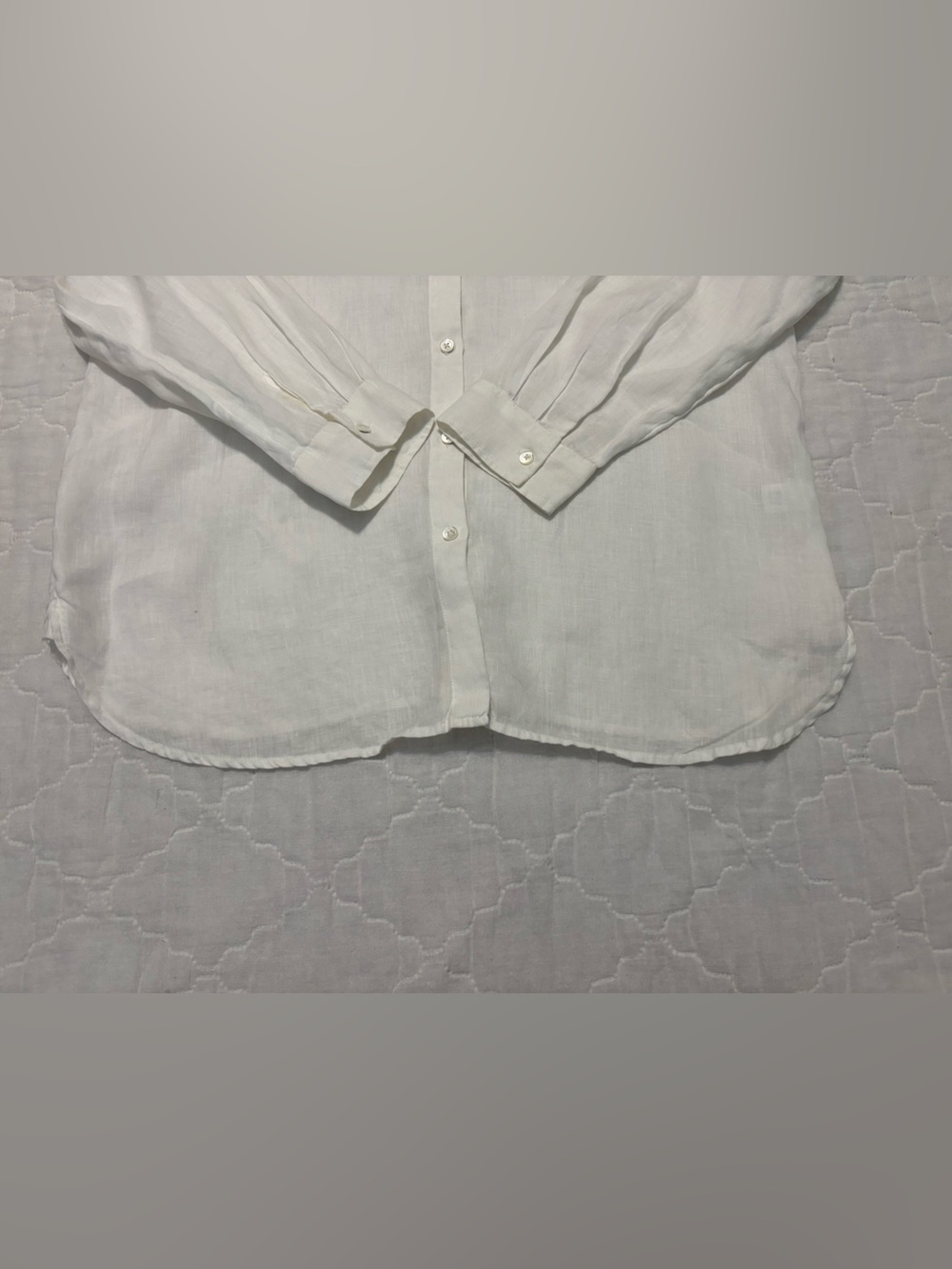 J. Jill 100 % Linen Easy Button Front  Shirt Blouse Top Capsule Size M Medium - Picture 10 of 13
